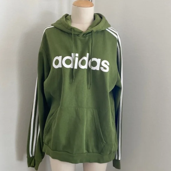 Adidas Green Sweatshirt with Iconic Stripes UNISEX - Picture 2 of 2